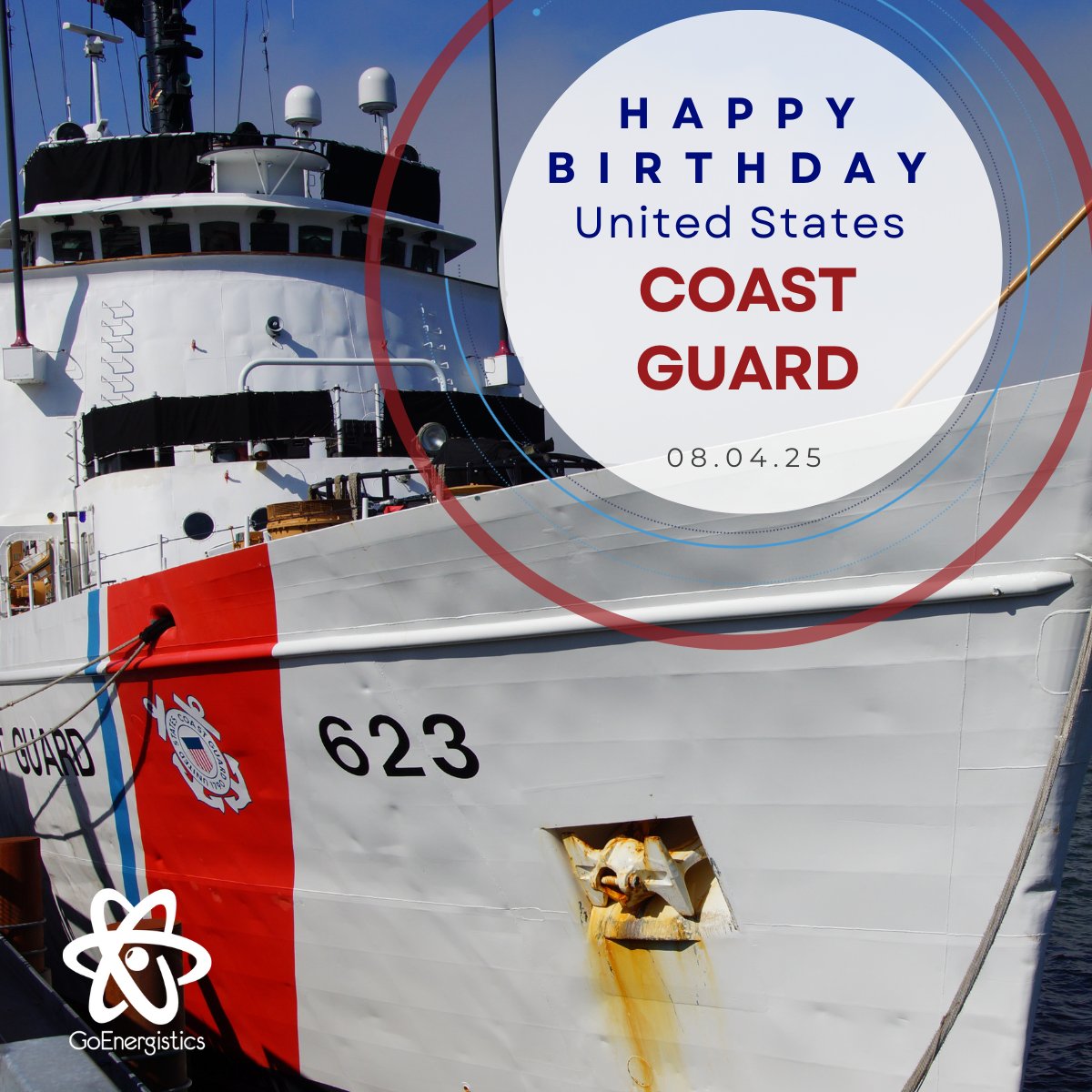 🎉⚓ Happy Birthday to the U.S. Coast Guard! For 235 years, the Coast Guard has protected our shores, saved lives, and stood ready in times of need.

#USCoastGuard #SemperParatus #MilitaryAppreciation #GoE #ServingThoseWhoServe #CoastGuardBirthday 🛟💙