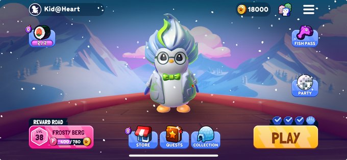 Pudgy Partyゲーム画面のPudgy Penguinキャラクター