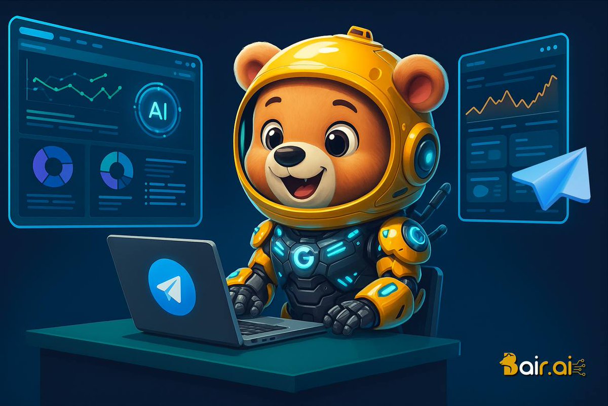 BAIR_AI's tweet image. 💬 Ask. Trade. Repeat.

Bair AI Chatbot gives you real-time market insights via Web &amp;amp; Telegram — from coin deep dives to buy/sell signals.

Because crypto never sleeps 🧠 😎

#BairAI #CryptoBot #TelegramAI #Web3Assistant