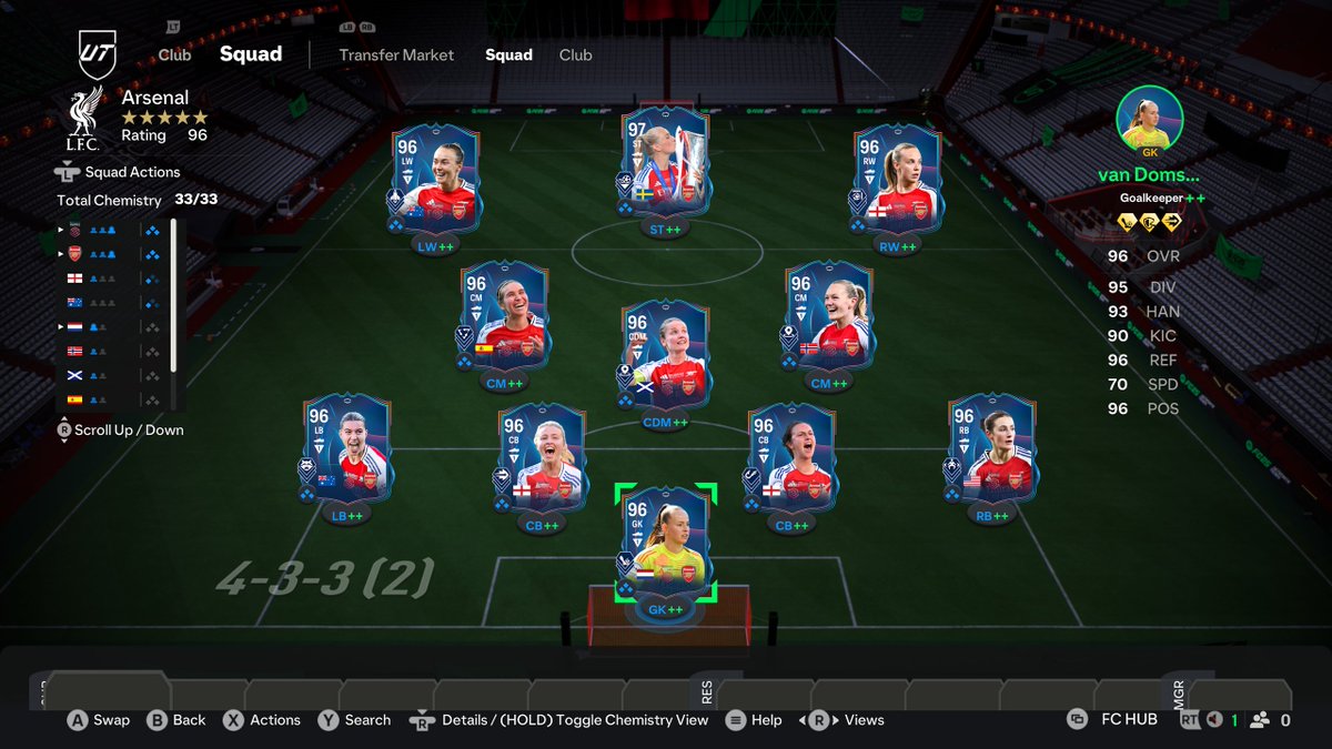 Managed to get the full Arsenal UWCL Team from the Campaign PP, probably won't use it but also pretty cool to have! 😅

#FC25