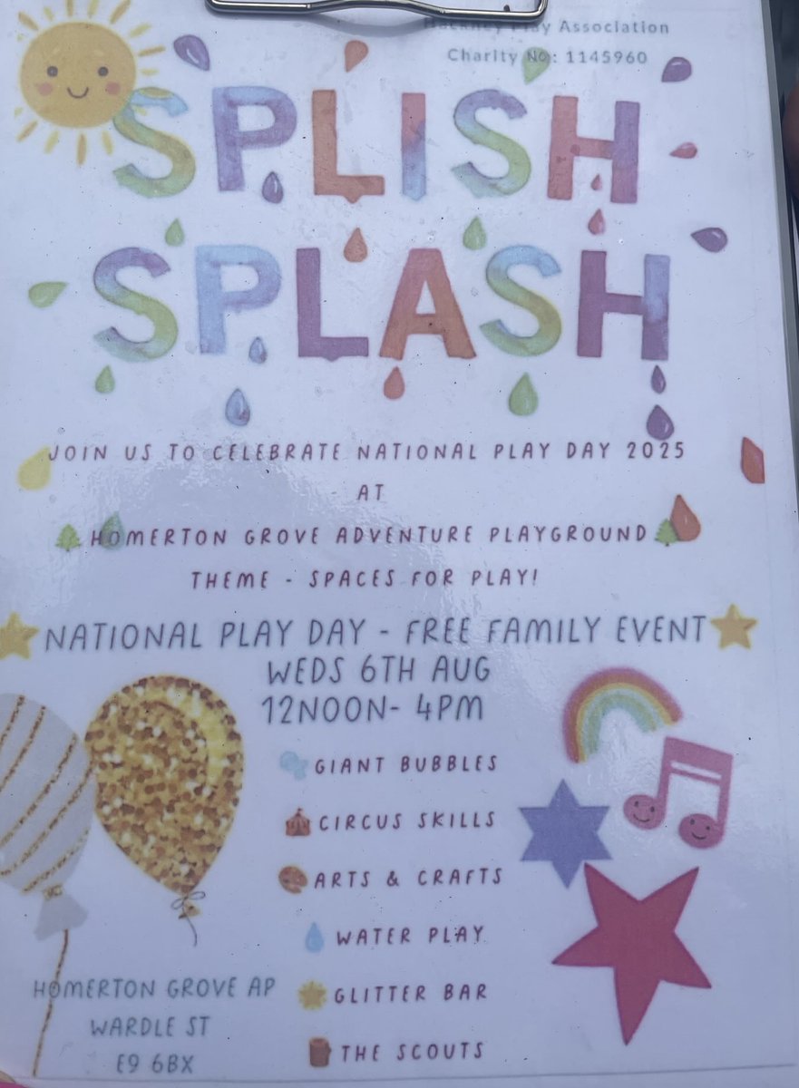 We are celebrating National Playday this Weds at Homerton Grove 12-4pm. Come and join us for free play all day. #free #play #nationalplayday