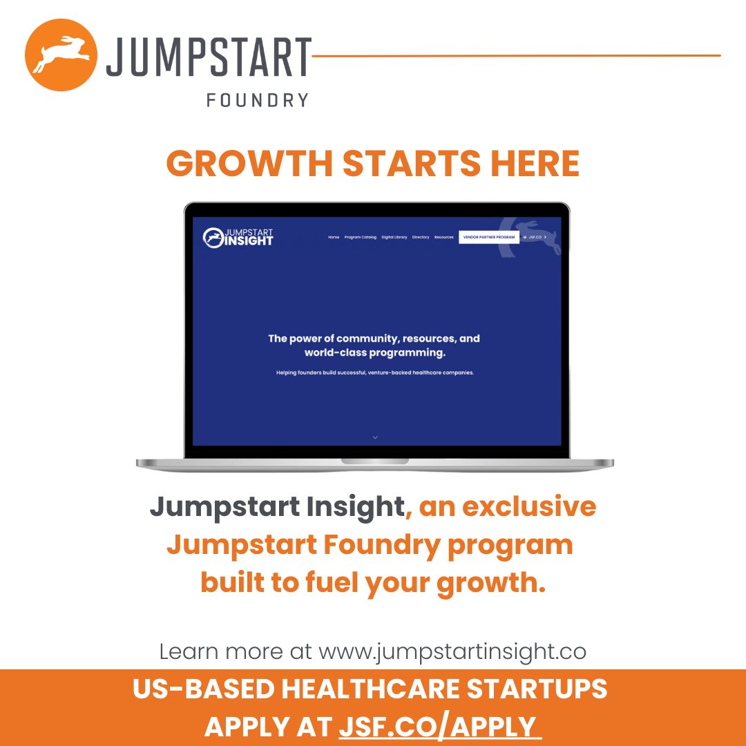 jsfoundry's tweet image. 👥 Looking for a network that supports, connects, and accelerates your healthcare startups growth? Jumpstart Insight was built for YOU!  Apply by August 8th to join our Q3 2025 Cohort– bit.ly/4fb3niG 

#HealthcareEntrepreneurship #LeadershipProgram