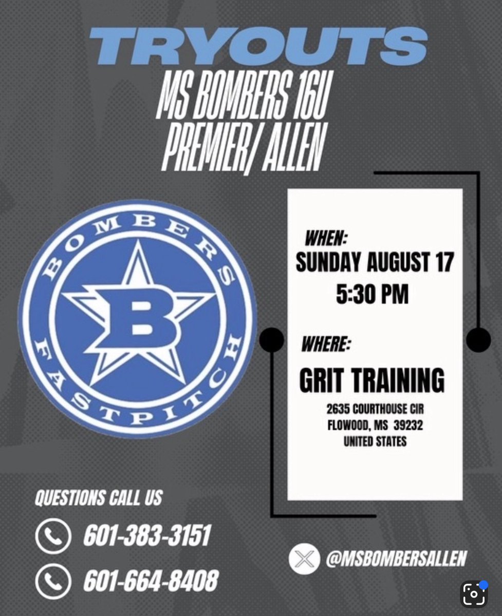 Some of these dates have passed but there is a phone number on each flyer to do a private workout. There is a team for you in the group below ranging from West Tennessee, all through Mississippi, Alabama, and the Gulf Coast… 

Use this link to sign-up and tell me under “Previous
