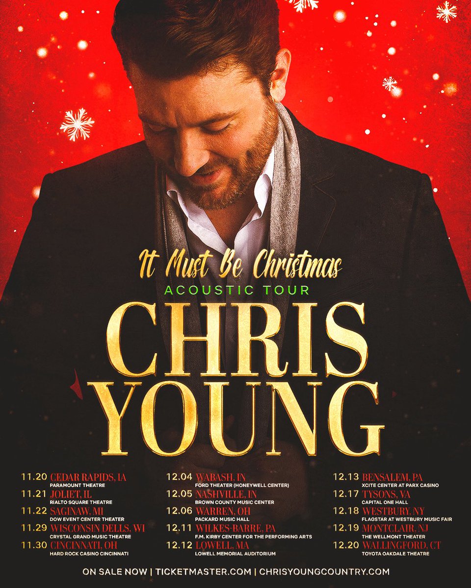 I’m so excited to share that I will be heading out on an acoustic Christmas tour this year! I’ll be playing songs from my holiday album It Must Be Christmas and all your other faves.  Tickets go on sale to the general public on Friday, August 8th but you can access pre-sale