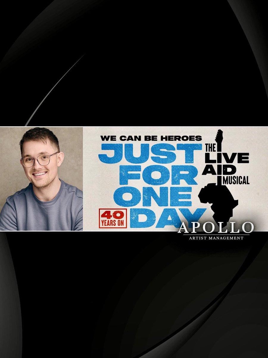 Delighted that our Matthew Harvey will be joining the West End company of 'Just For One Day' (<a href="/liveaidmusical/">Just For One Day | The Live Aid Musical</a>)! #TeamApollo #ProudAgents #JustForOneDay 

Casting by Stuart Burt