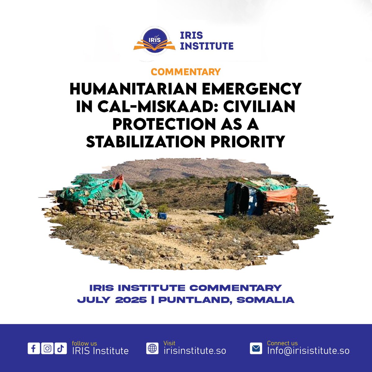 <a href="/IRISInstitute/">IRIS Institute</a> new commentary highlights worsening humanitarian crisis in Cal-Miskaad, it calls for urgent aid, diaspora support, government action &amp; coordination to protect displaced families
#Somalia #Puntland 
Read the full commentary here. The link ⤵️
 irisinstitute.so/case-study/hum…