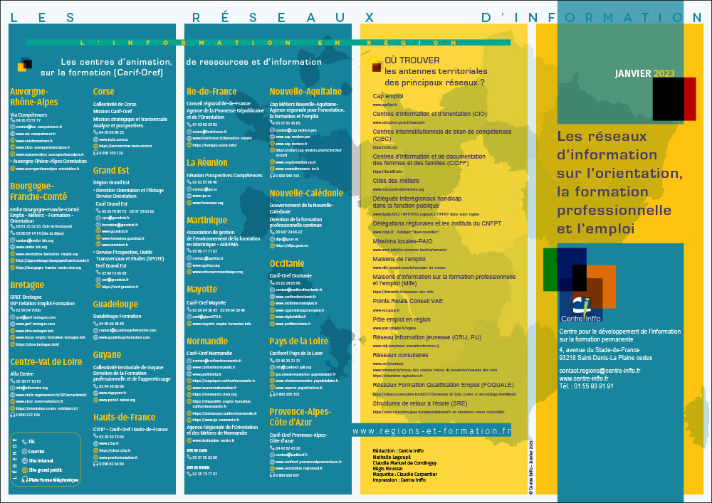 Régions & formation (@inffo_regions) on Twitter photo <a href="/centreinffo/">Centre Inffo</a> Inffo vient de mettre à jour sa plaquette "Réseaux d'information sur l'orientation, la Formation professionnelle et l'emploi".Il propose la liste des Carif-Oref, les structures, les sites nationaux et Europe sur l'emploi et la formation.centre-inffo.fr/content/upload… <a href="/centreinffo/">Centre Inffo</a> Inffo vient de mettre à jour sa plaquette "Réseaux d'information sur l'orientation, la Formation professionnelle et l'emploi".Il propose la liste des Carif-Oref, les structures, les sites nationaux et Europe sur l'emploi et la formation.centre-inffo.fr/content/upload…