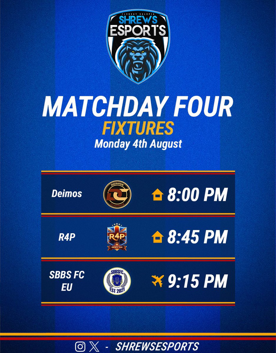 Matchday 4 for our Pro Clubs team tonight!  

Streamed LIVE on Twitch - xstokezx

#salop #shrews🔵🟡