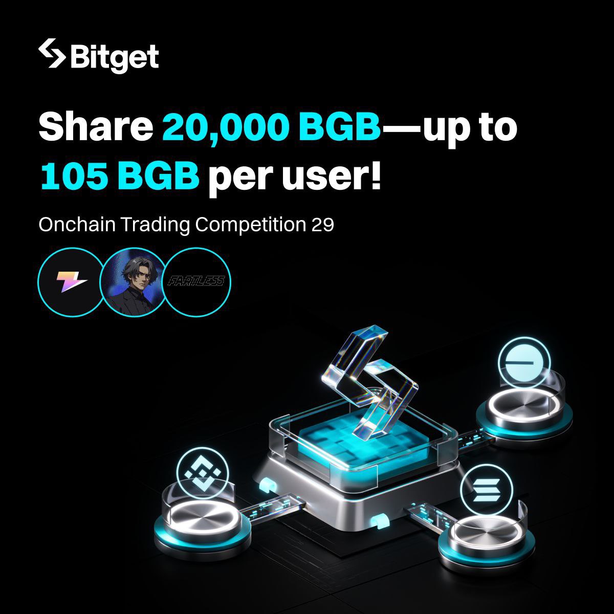 🥳Fase 29 da Competição de Trading Onchain: Compartilhe o prêmio de 20.000 BGB, ganhe até 105 BGB no máximo🎉

✍️Regras da Competição:⬇️
1️⃣ Após o registro, a compra de ZEUS, FARTLESS ou VALENTINE será contabilizada no ranking
2️⃣ O ranking é classificado pelo volume acumulado de