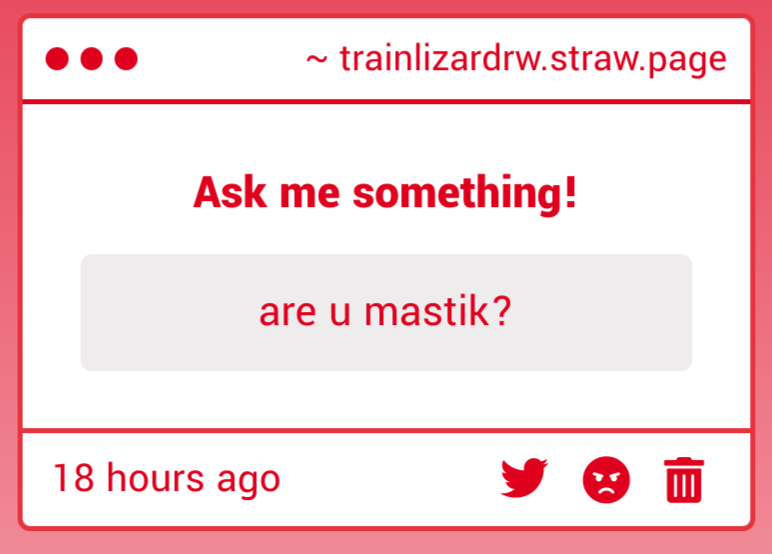 TrainLizardRW's tweet image. Possibly? I go by many names, sometimes that one too