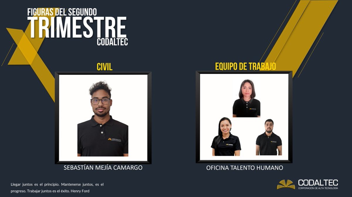 Codaltec's tweet image. 🌟 Reconocemos a nuestras Figuras del Segundo Trimestre por su compromiso, responsabilidad y aporte al crecimiento de CODALTEC.

👏 ¡Gracias por inspirarnos con su excelencia!

#SomosGSED 
#CODALTEC #FigurasDelTrimestre #TalentoHumano #Reconocimiento #OrgulloInstitucional