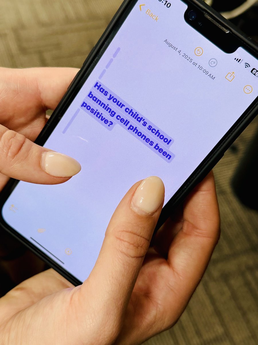 I'm looking for teachers or parents whose child's school has already implemented a hard ban on cell phones. Has it made a difference? 

If you're willing to do an on-camera interview for a back-to-school story I am working on, email me at: aleslie@wpri.com