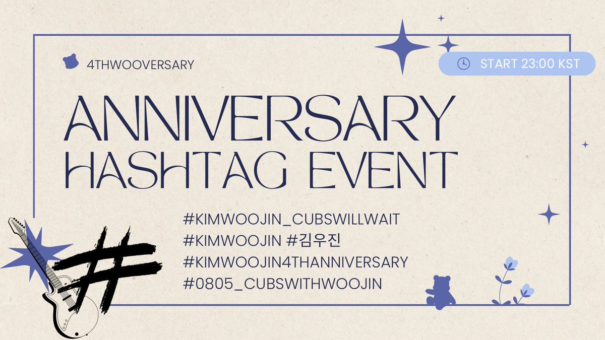 4th Debut Anniversary #️⃣-EVENT 

In the spirit of our Anniversary Cubslog:
youtu.be/4jWUdLSL6TA?si…

Share your memories, moments &amp; joy with:
 4 YEARS OF HAPPINESS #KIMWOOJIN_CUBSWILLWAIT #KIMWOOJIN #김우진 #KIMWOOJIN4thAnniversary #0805_CUBSWITHWOOJIN