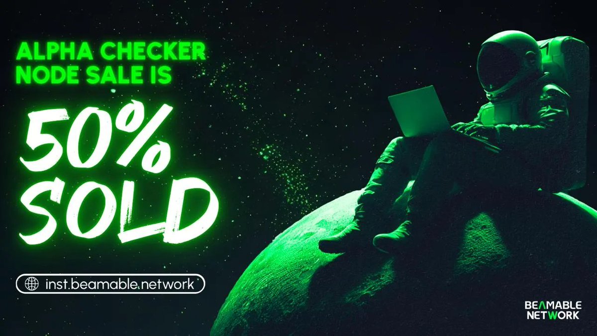 Moving FAST! More than 50% of our Alpha Checker Nodes are SOLD! 

⌛  ⌛  ⌛