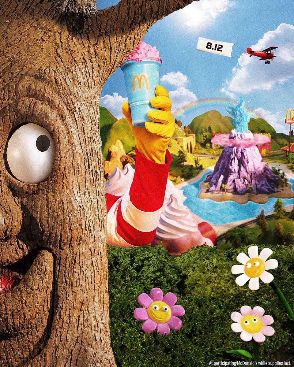 McDonalds's tweet image. get urself ready for a trip 8.12