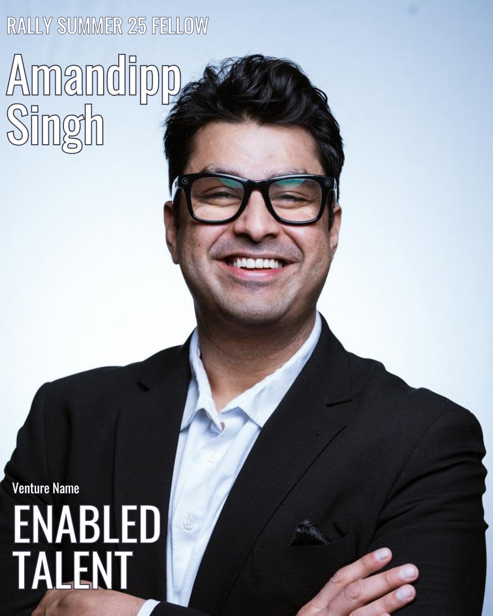 Meet Summer 25 Fellow Amandipp Singh, founder of Enabled Talent and a visionary for disability inclusion in the workforce.

🔗Learn More About Our Fellows: rallysea.com/summer-25
