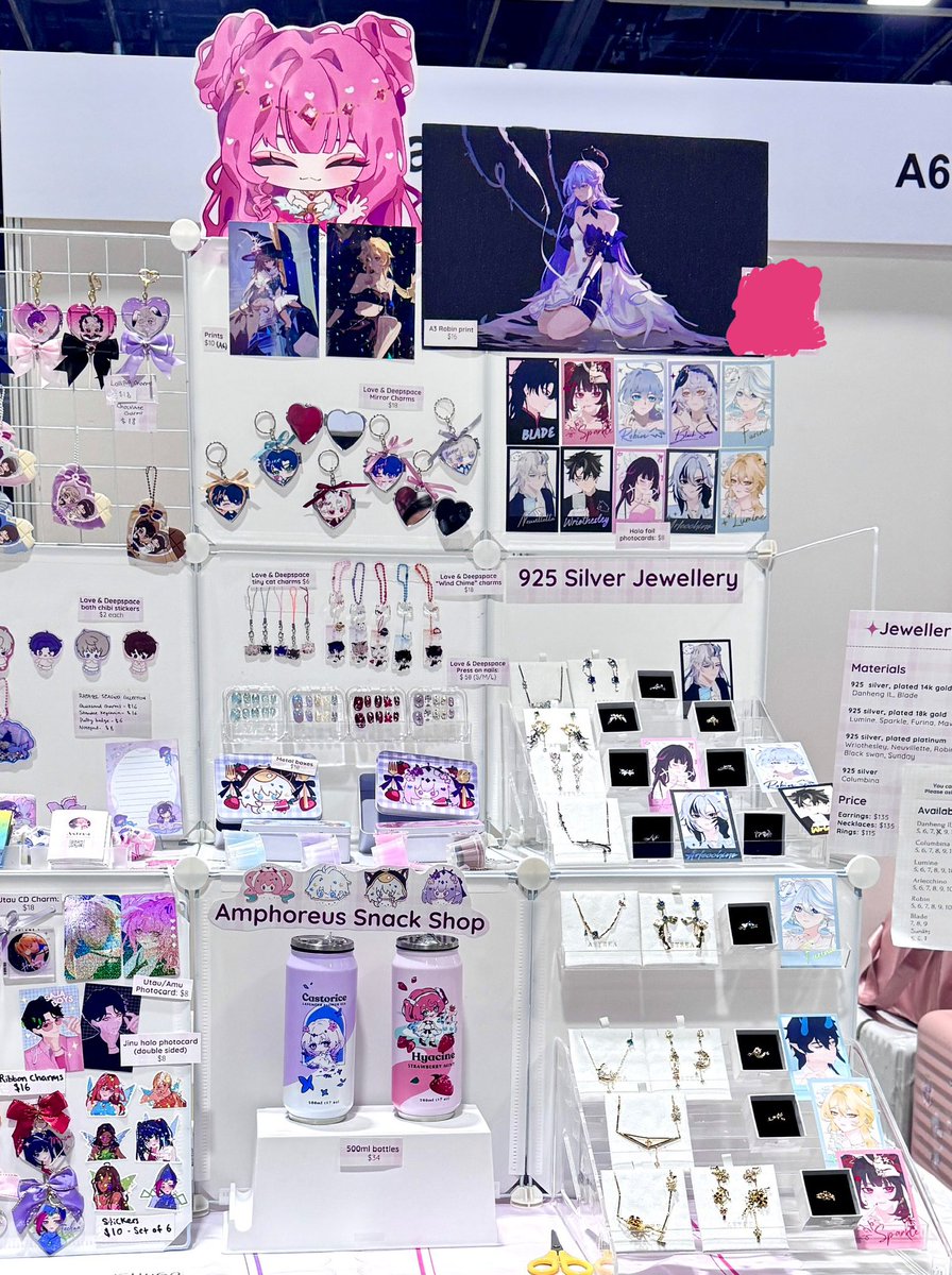 Thank you for visiting me at afacsf! 
I was cosplaying as hyacine yesterday at my booth 🌷#HonkaiStarRail
