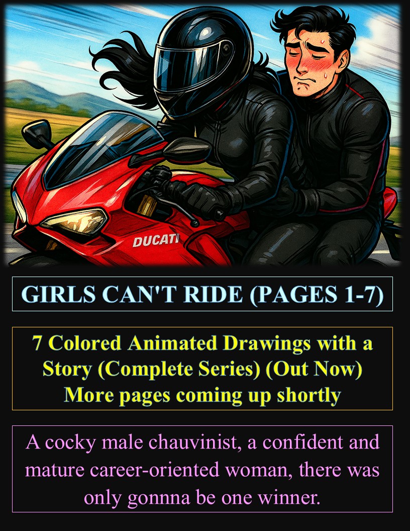 GIRLS CANT RIDE!!(PAGES 1-17)

BRAND NEW SERIES IS OUT ON PATREON AND DEVIANTART

PATREON -patreon.com/c/tgtransforma…

DEVIANTART- deviantart.com/feminizationst…

#sissy #feminization #genderbender #crossdressing