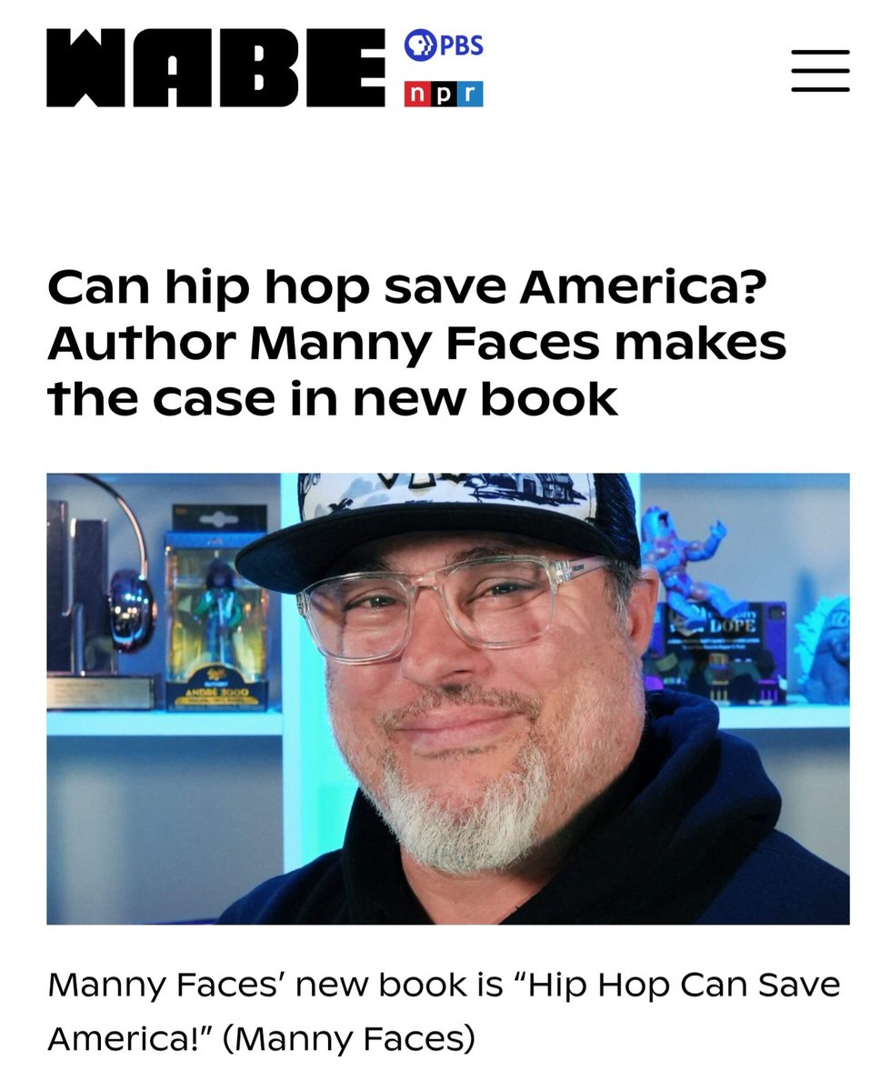 Thank you to <a href="/wabeatl/">WABE</a> for having me on to talk about my book, "Hip Hop Can Save America! Inspiration for the Nation from a Culture of Innovation" 🙏📻🎧

Listen here: tinyurl.com/yezs3vvh

#protectmypublicmedia