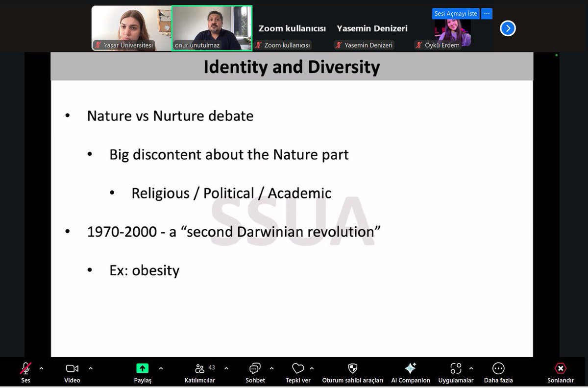 In the afternoon session of 2025 #InternationalAcademyonDiversity, Asst. Prof. Dr. K. Onur Unutulmaz offered deep insights into human diversity from an anthropological perspective.

We are grateful for this engaging session that sparked important reflections!