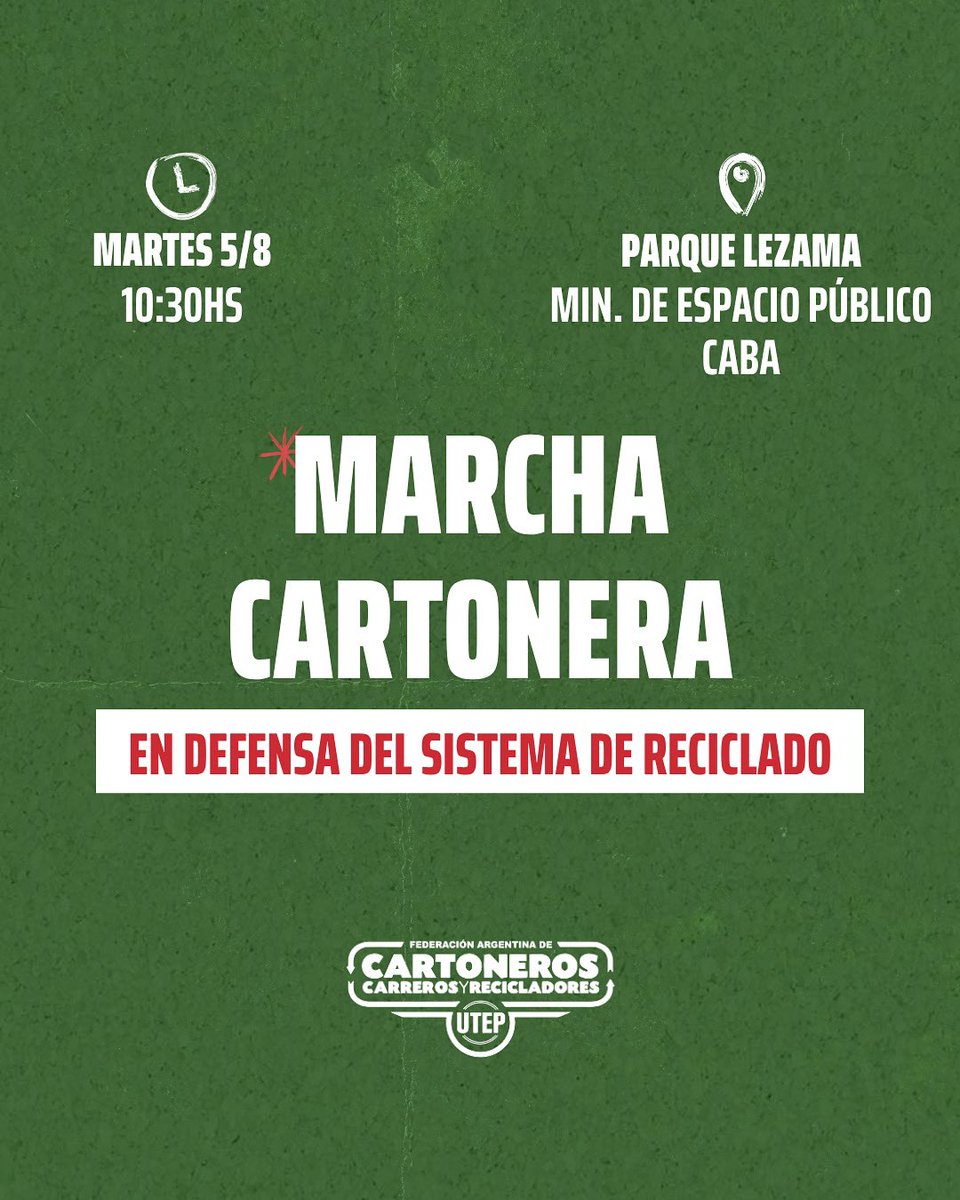 ¡BASTA DE ATACAR A LOS CARTONEROS! NOS MOVILIZAMOS EN DEFENSA DE NUESTRO TRABAJO Y DEL RECICLADO. 

Desde FACCyR denunciamos y repudiamos la decisión de <a href="/jorgemacri/">Jorge Macri</a>, y su ministro Ignacio Baistrocchi de suspender el transporte para casi 3.500 cartoneros y cartoneras.