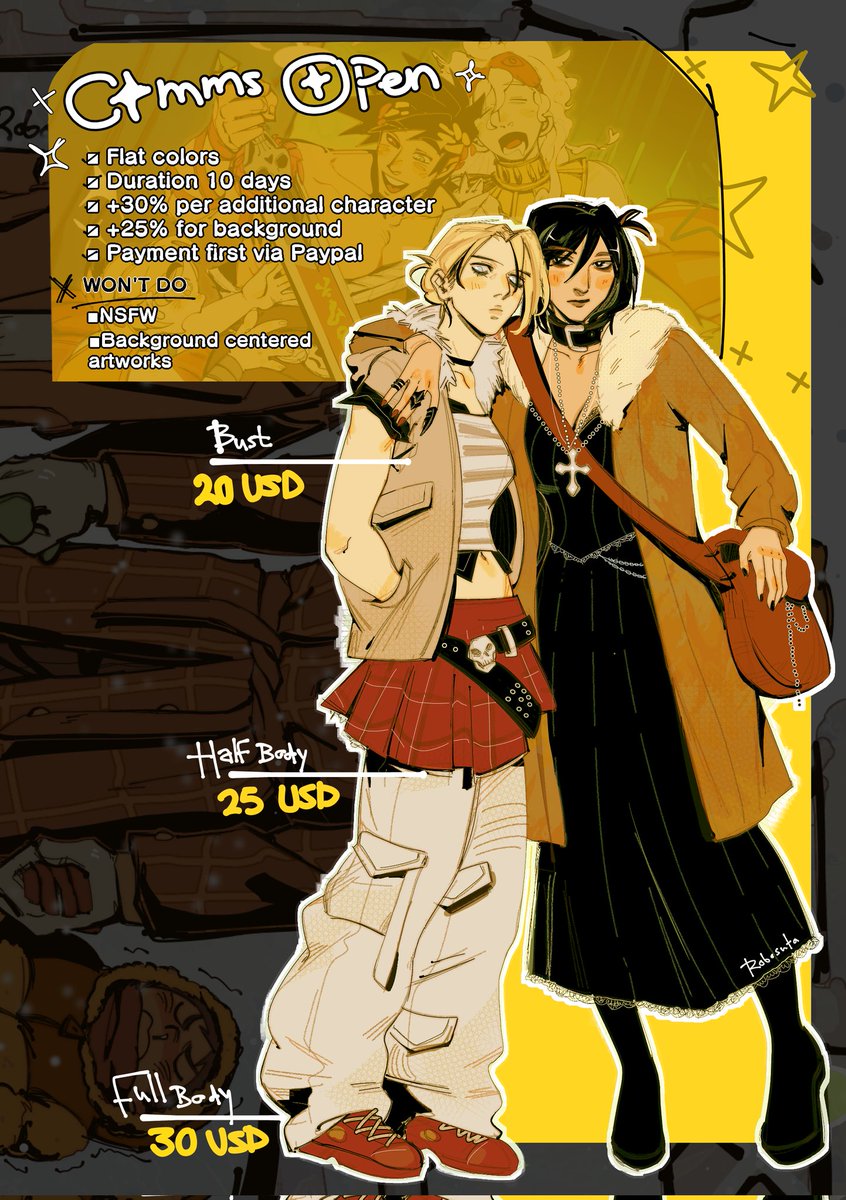 robosuta's tweet image. Greetings, lovlies!! ୧⍤⃝💐
 C◕mms open. 4 SLOTS AVAILABLE! Contact me via dms.

 More examples of the c•mmssi•n style below ദ്ദി(˵ •̀ ᴗ - ˵ ) ✧