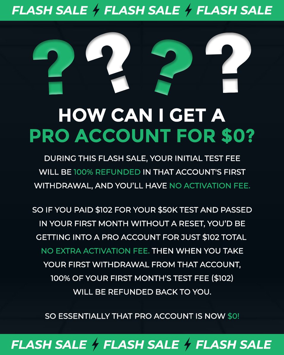 ⚡ The best deal we’ve ever offered is available for one week only. 

No limits on code usage, at least right now. Grab your 100% refund account while you can using code NOFEE40 at takeprofittrader.com.