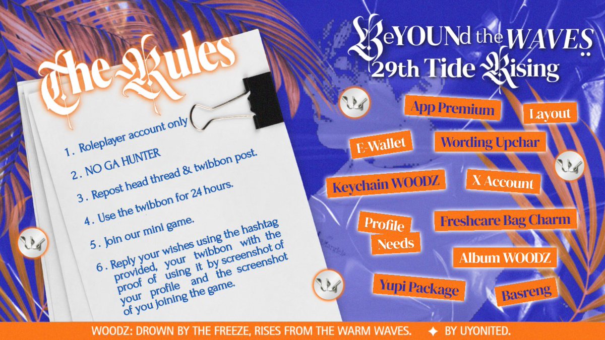 ᅠ
There will be gifts shared with those who join the merriment at every party, so try 𝘆𝗼𝘂𝗿 𝗹𝘂𝗰𝗸 by taking part in the 𝗚𝗶𝘃𝗲𝗮𝘄𝗮𝘆, and be sure to follow each of the rules. Who knows, you might just be the one to carry this joy home! ✨️
ᅠ
