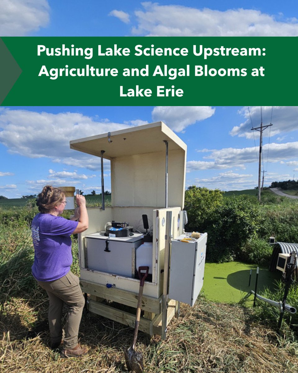 Lake Erie is the shallowest, most productive, and most southern of the Great Lakes. Each summer, it suffers an algal bloom so large it can be seen from space.

Learn more: fondriest.com/news/pushing-l…

PC: Adapted from Freeboard Technology.