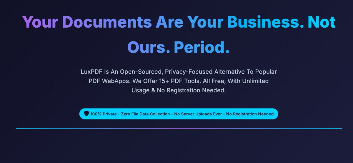 bearstech's tweet image. LuxPDF : un outil PDF Open Source conçu pour préserver votre vie privée.

👉 luxpdf.com
