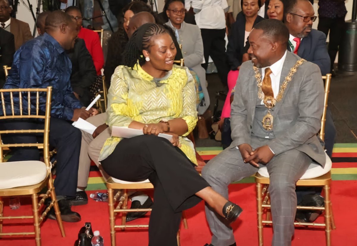 Ranga Mataire (@rangamataire) on Twitter photo Life is a moving picture
The Mayor of Harare
<a href="/JMafume/">Mayor of Harare, Jacob Mafume</a> enjoying very warm camaraderie with fellow party member
<a href="/JoanaMamombe/">Joanah Mamombe MP</a> Life is a moving picture
The Mayor of Harare
<a href="/JMafume/">Mayor of Harare, Jacob Mafume</a> enjoying very warm camaraderie with fellow party member
<a href="/JoanaMamombe/">Joanah Mamombe MP</a>