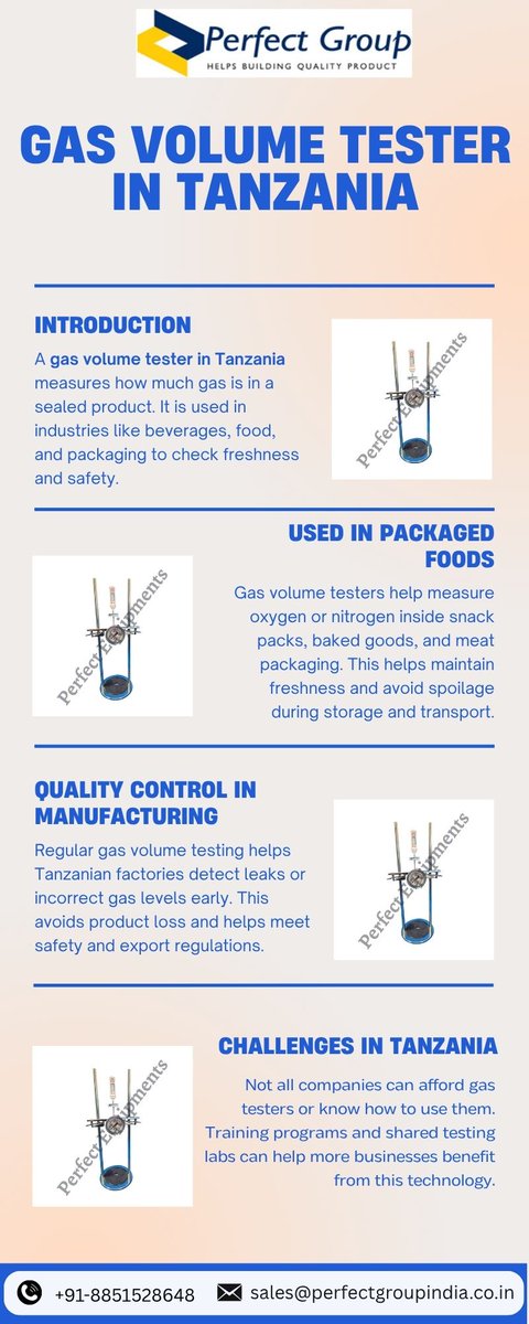 itnucleus218649's tweet image. Gas Volume Tester in Tanzania
Measure gas levels in bottles and cans with the Gas Volume Tester in Tanzania, perfect for soft drinks, soda, and other carbonated product.

Visit Us: perfectgroupindia.co.in/gas-volume-tes…

#GasVolumeTester  #BeverageTesting #PerfectGroupIndia #FactoryEquipment
