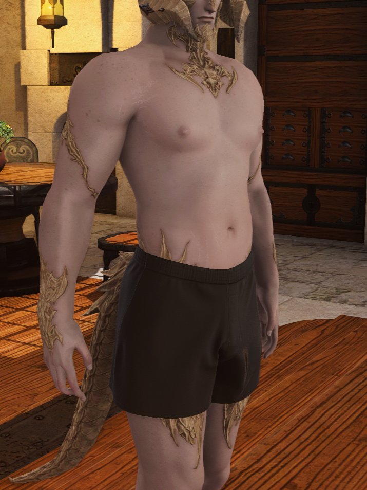 Worked on a bod for him and he looks squishy now. I lov him. #au_ra