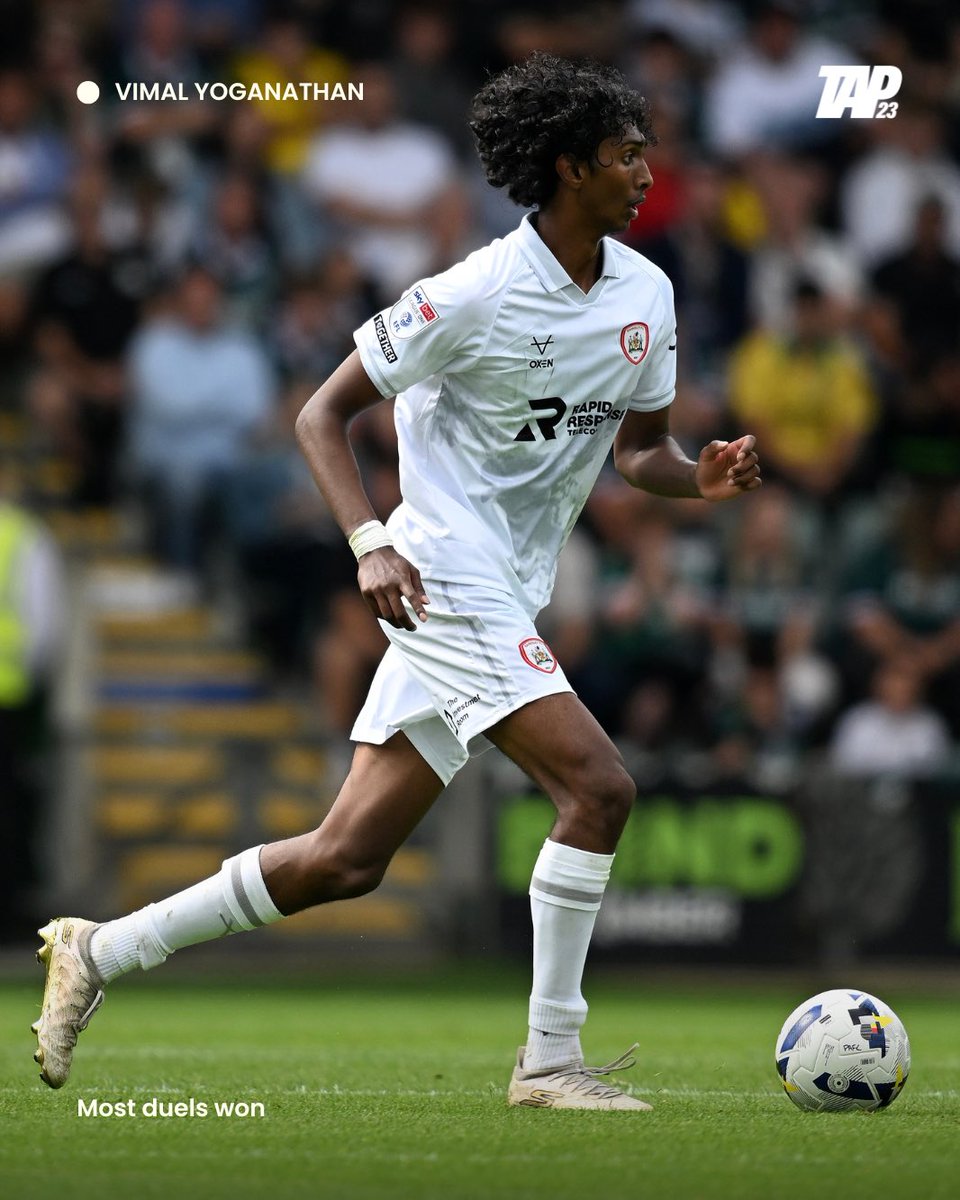 Vimal Yoganathan impressed in pre-season and started <a href="/BarnsleyFC/">Barnsley FC</a>’s first game of the season this weekend where they won 3-1. Vimal won the most duels (10) in the match 🌟

#TaP23 #VimalYoganathan #Barnsley