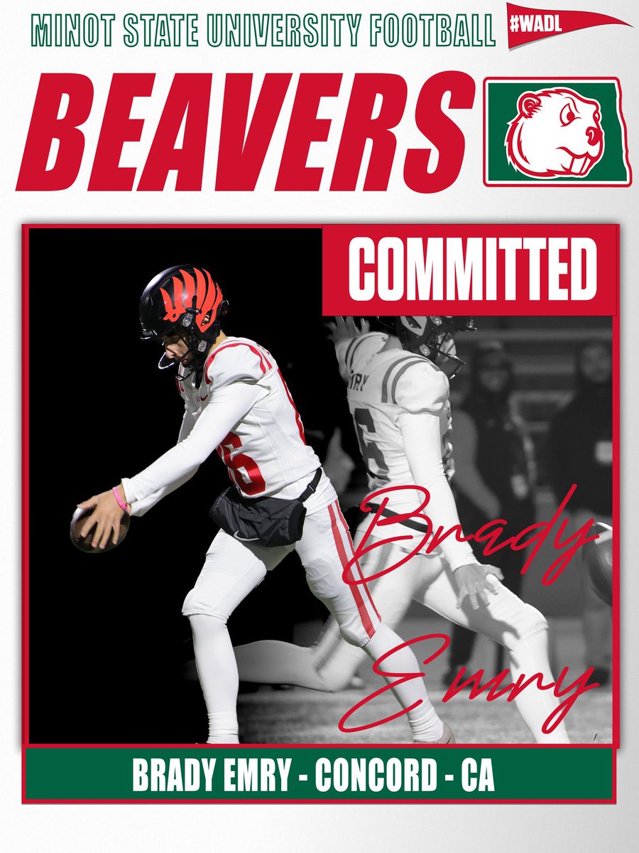 Brady Emry (@brady_emry) on Twitter photo COMMITTED! GO BEAVERS! 🦫🦫🦫
<a href="/Tisa_Nick/">Nick Tisa</a> <a href="/cv_football/">CV Football</a> <a href="/ThomasLee919/">Thomas Lee</a> <a href="/coachshields/">Ian Shields</a> <a href="/CoachFam/">Coach Mike Famiglietti “Fam”</a> <a href="/Chris_Sailer/">Chris Sailer Kicking</a> <a href="/ThePuntFactory/">Aaron Perez</a> <a href="/CodyOleski/">Cody Oleski</a> COMMITTED! GO BEAVERS! 🦫🦫🦫
<a href="/Tisa_Nick/">Nick Tisa</a> <a href="/cv_football/">CV Football</a> <a href="/ThomasLee919/">Thomas Lee</a> <a href="/coachshields/">Ian Shields</a> <a href="/CoachFam/">Coach Mike Famiglietti “Fam”</a> <a href="/Chris_Sailer/">Chris Sailer Kicking</a> <a href="/ThePuntFactory/">Aaron Perez</a> <a href="/CodyOleski/">Cody Oleski</a>