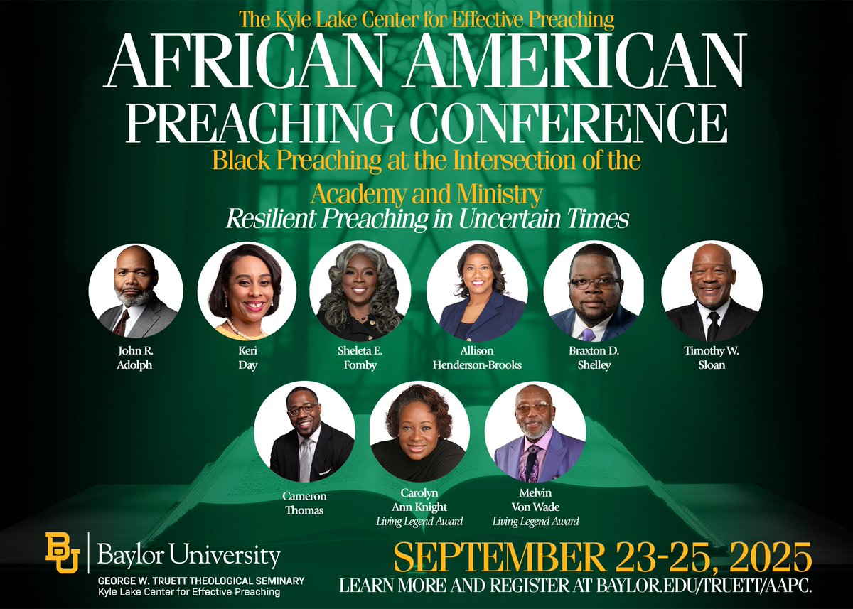 We are pleased to share the speaker lineup for this year's African American Preaching Conference happening September 23-25! 
Learn more: bit.ly/43x9iZ6