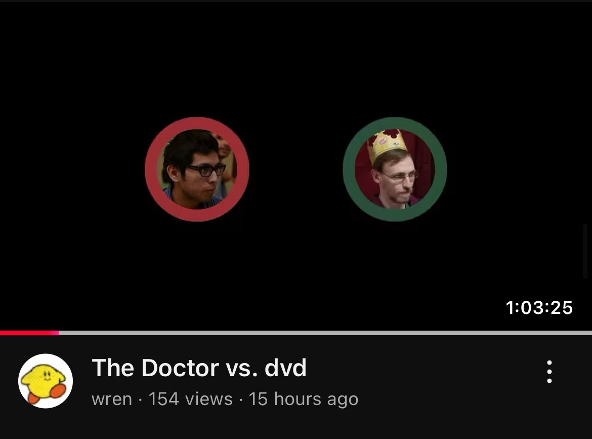 Check out this amazing video by wren about the rivalry between two of Project+’s best players ever: <a href="/TheDoctorPHD/">Kevin Ascate (The Doctor)</a> and DVD!

youtu.be/J1oz2w5FUAM?si…