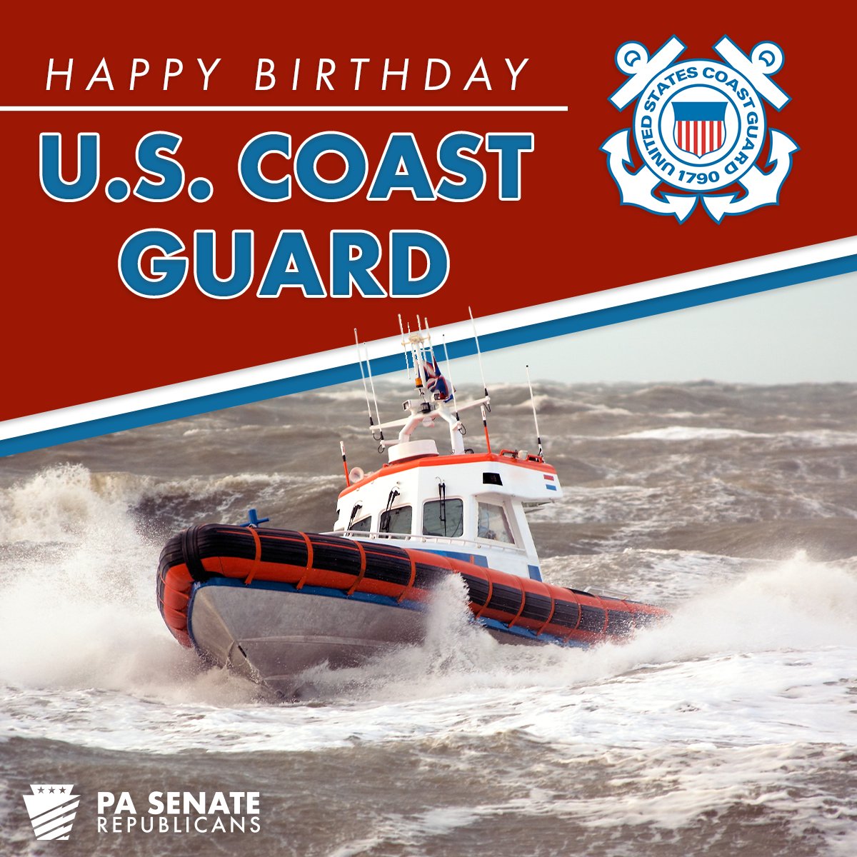 Happy 235th Birthday to the U.S. Coast Guard! 

Today, we honor the brave men and women who have dedicated themselves to protecting our nation's shores and ensuring maritime safety. Thank you to all Coast Guard members for your service and sacrifice.