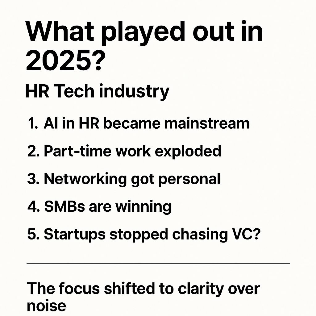 At the end of 2024, I made five predictions for 2025. Six months in, turns out I wasn’t completely off.

So what’s next?

– Less noise, more clarity.
– Leaders will stop pretending to be oracles.
–  Products will get more human, less polished.
– Speak like people, not pitch decks