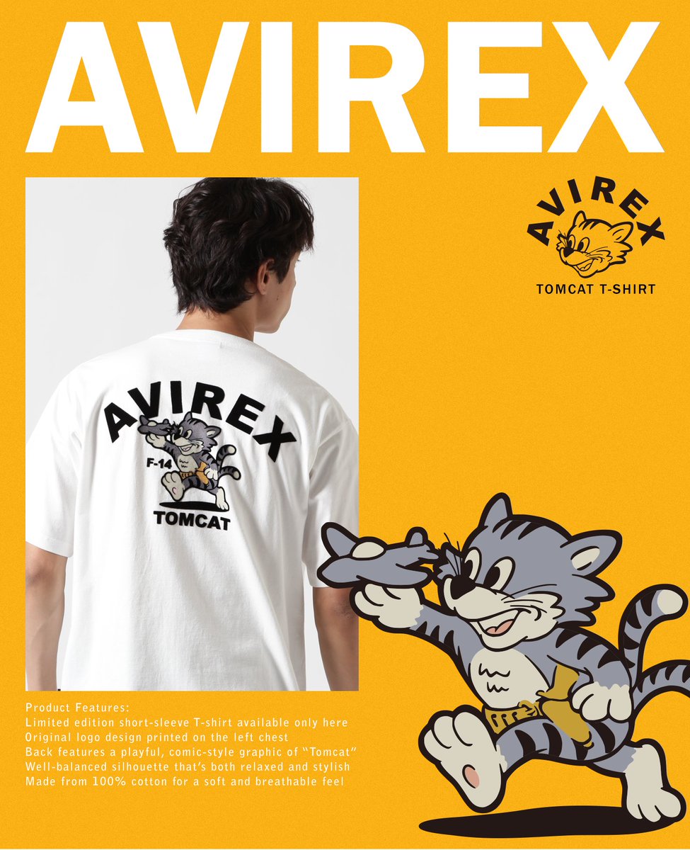 長袖で人気だったコミカルなトムキャットのTシャツモデルが登場！
#AVIREX #アビレックス #トムキャット #Tシャツ #ネコ

MIX.TOKYO
mix.tokyo/products/78351…

AMAZON
amzn.asia/d/8VFiQ9P