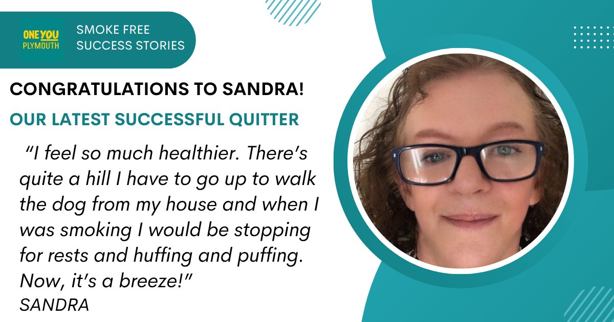 One You Plymouth (@oneyouplymouth) on Twitter photo Congratulations Sandra. Another one of our successful quitters.
Becoming #smokefree is one of the best decisions Sandra has ever made. She is now reaping the benefits, from better health to more money in her pocket.
Read her full story ๐
bit.ly/47cSlYk
<a href="/livewellsw/">Livewell Southwest</a> Congratulations Sandra. Another one of our successful quitters.
Becoming #smokefree is one of the best decisions Sandra has ever made. She is now reaping the benefits, from better health to more money in her pocket.
Read her full story ๐
bit.ly/47cSlYk
<a href="/livewellsw/">Livewell Southwest</a>