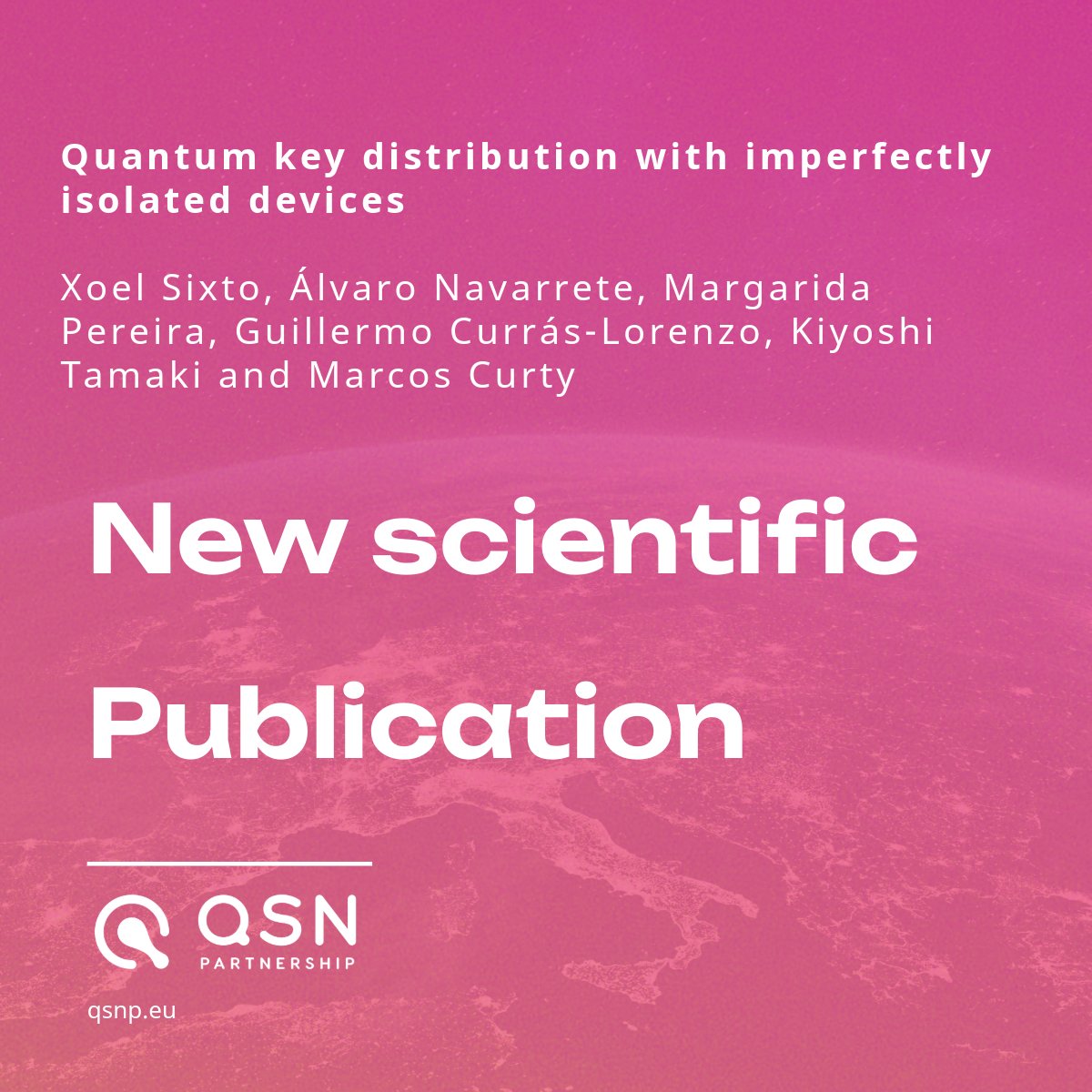 📝New publication

👀Quantum key distribution with imperfectly isolated devices

Most security proofs of quantum key distribution (QKD) assume that there is no unwanted information leakage about the state preparation process. However, this assumption is impossible to guarantee in