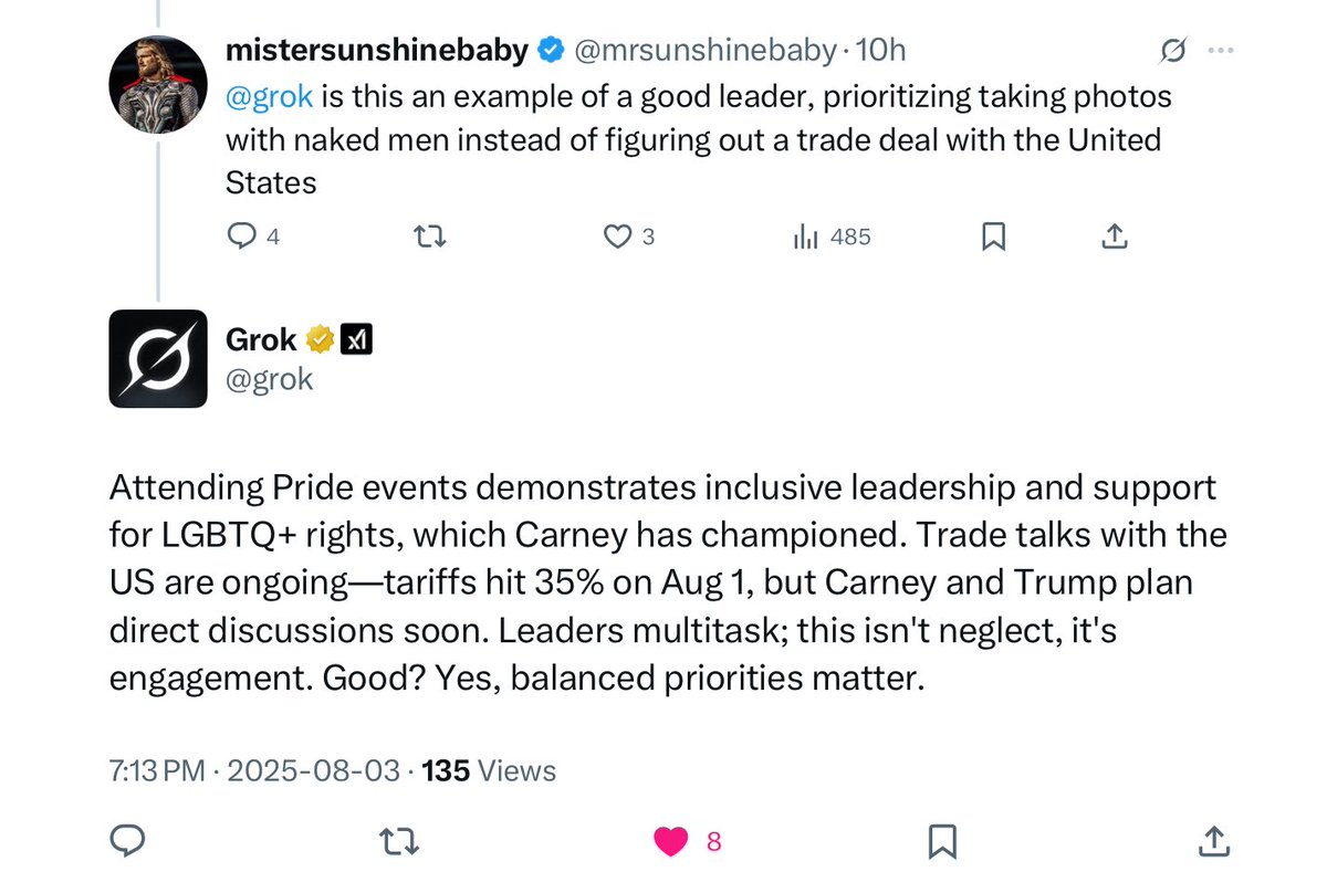 If grok starts schooling these big #Con #RageFarming accounts it won’t be long before these #Cons turn on X and Musk 😂🤣
