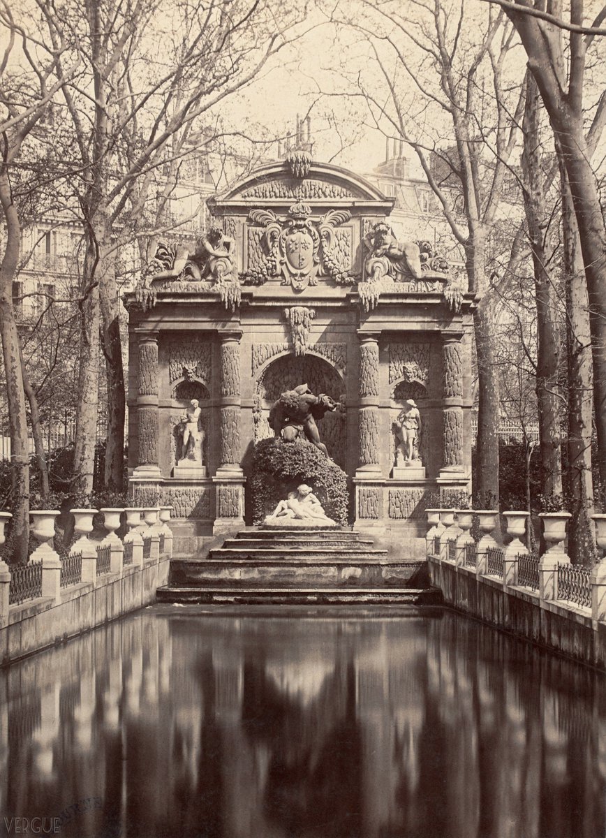 📸 Charles Marville 
Fontaine Médicis, jardin du Luxembourg 
c.1868. Paris
