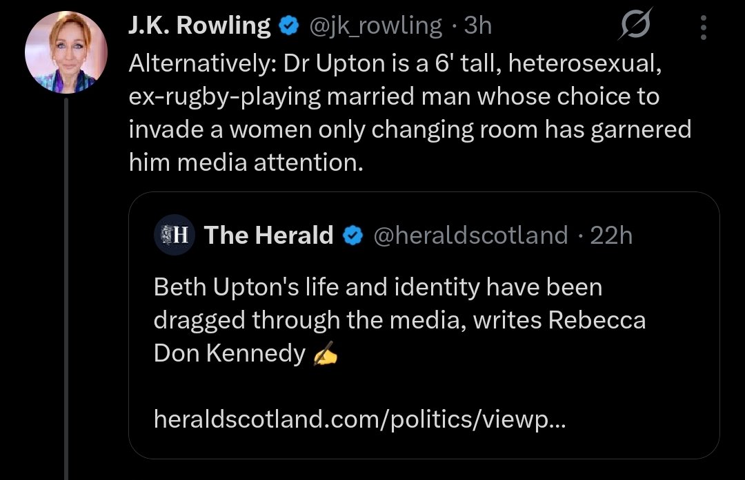 Dr. P 🏳️🌈🇬🇧 (@buckysthoughts) on Twitter photo Again <a href="/jk_rowling/">J.K. Rowling</a> paints trans people are paraphillic cross-dressers. It's like she's never engaged with them. Fuck her. Again <a href="/jk_rowling/">J.K. Rowling</a> paints trans people are paraphillic cross-dressers. It's like she's never engaged with them. Fuck her.