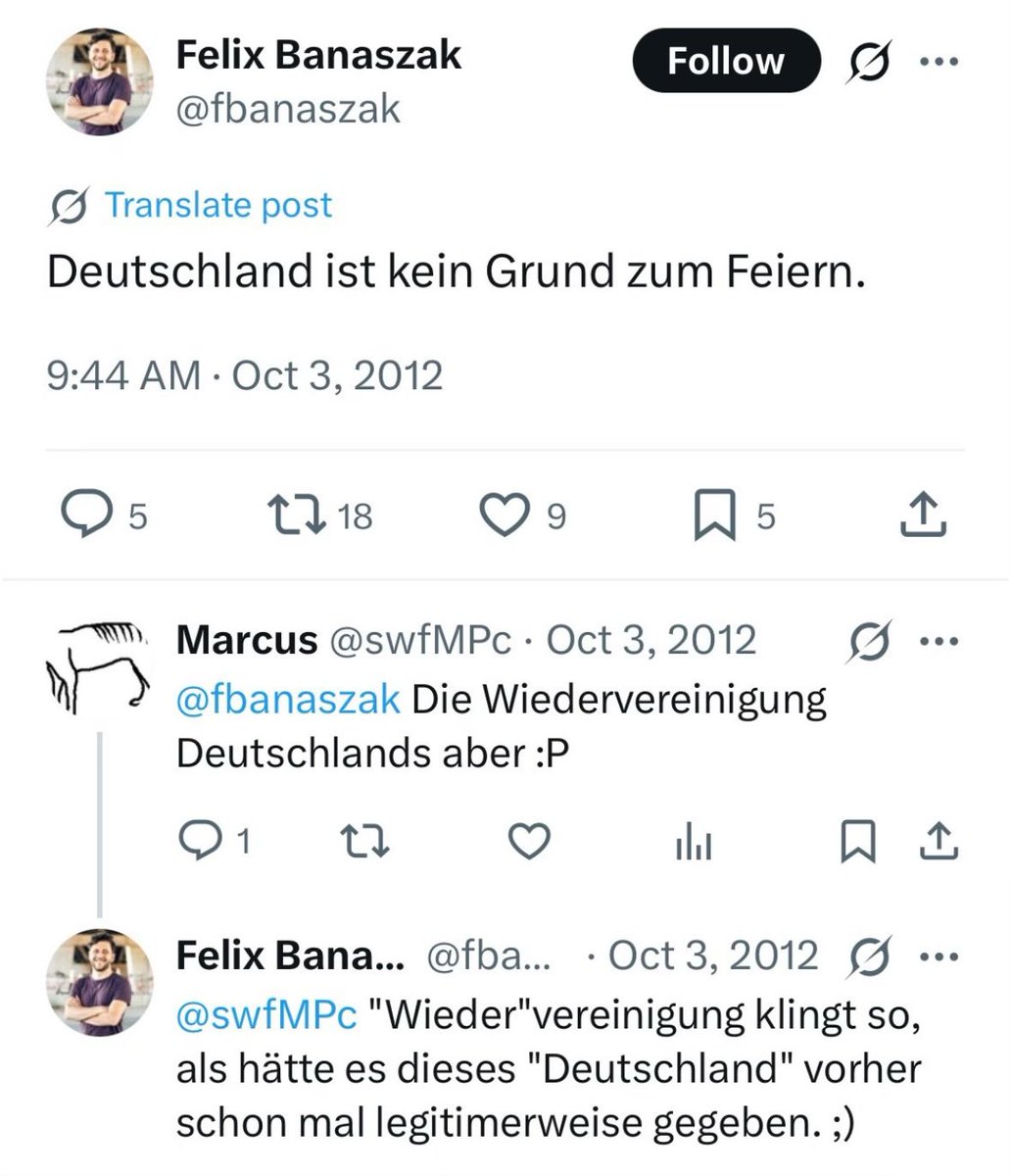 Interessante alte "Tweets" vo Grünen-Chef Felix Banaszak.

Er hat Deutschland schon immer gehasst…