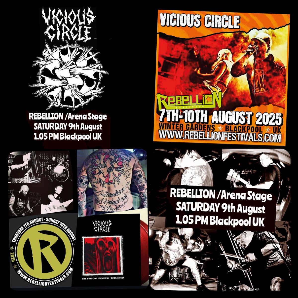 viciouscircle83 (@viciouscircle66) on Twitter photo <a href="/viciouscircle66/">viciouscircle83</a>
Saturday 9th August 1.00.pm
ARENA STAGE #BLACKPOOL
#UNITEDKINGDOM
PLAYING <a href="/RebellionFest/">Team Rebellion</a>
Get around this and come
#fun #Punk <a href="/viciouscircle66/">viciouscircle83</a>
Saturday 9th August 1.00.pm
ARENA STAGE #BLACKPOOL
#UNITEDKINGDOM
PLAYING <a href="/RebellionFest/">Team Rebellion</a>
Get around this and come
#fun #Punk