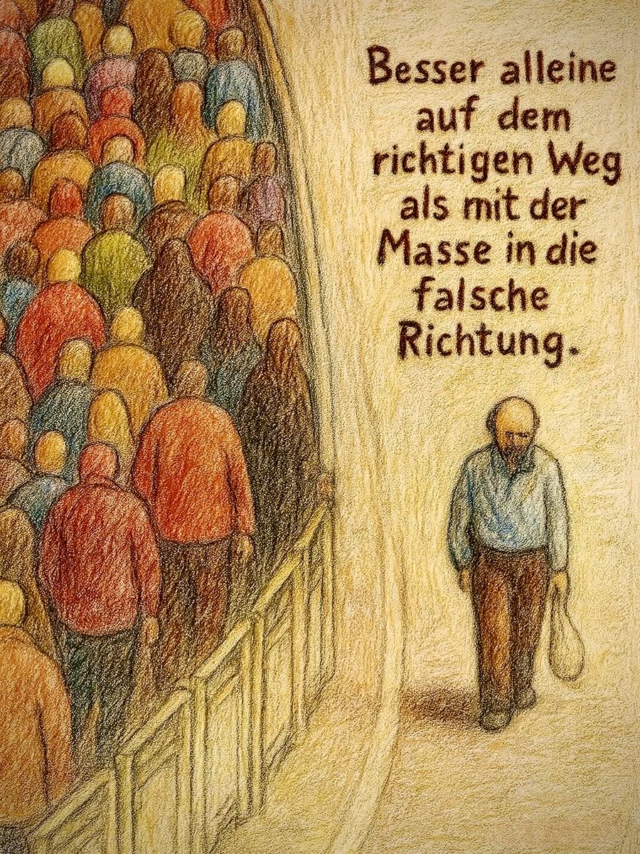 Wer folgt mir auf den richtigen Weg?