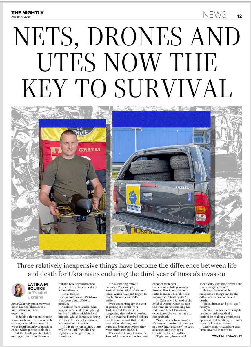 🇺🇦 'Nets, drones and pick-ups'. 

My latest report is from Zviahel on <a href="/UkrAaction/">Ukrainian Action</a> delivering life-saving utes for the frontline and the role vehicles play in wartime Ukraine. 

latika.me/UkraineConvoy