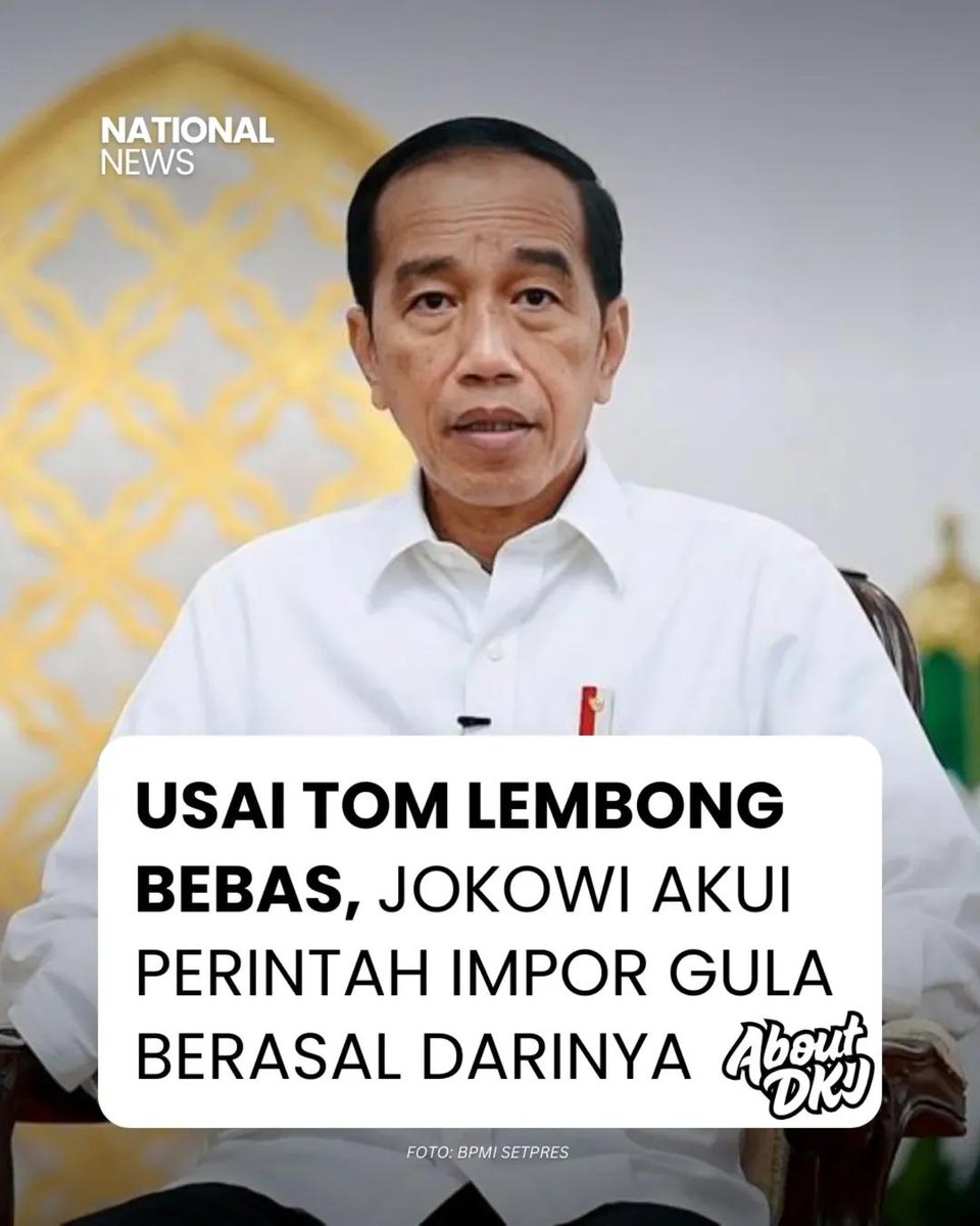 HAKIM dlm persidangan Tom Lembong mengakui "tidak ada niat jahat" (Mens Rea) dr Tom Lembong.

Kenapa tidak ada niat?
Karena ada perintah atasannya (Jokowi)

Yg tdk punya niat aj bs dipenjara, harusnya yg memberi perintah lbh layak dipenjara kan..??? 😂